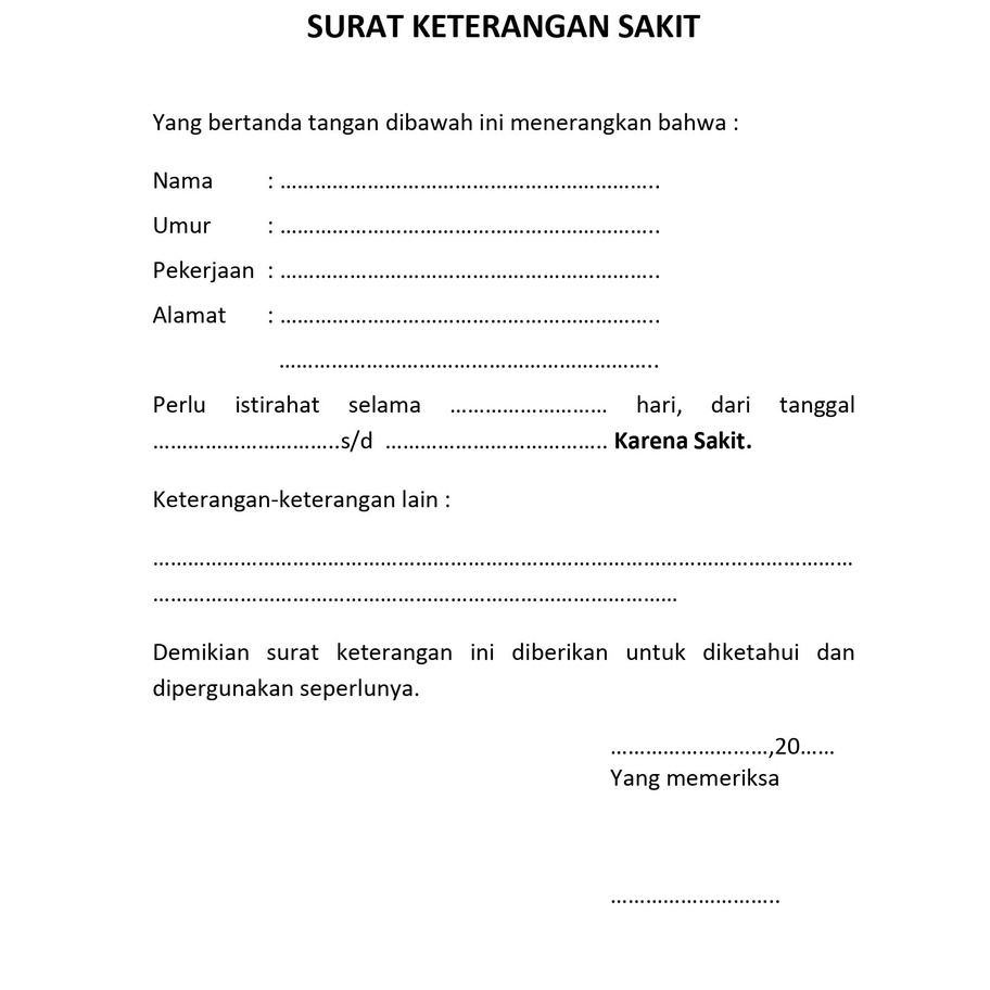 [✪G➤S G) Blangko Buku Surat Keterangan Sakit 1 Ply -viral..