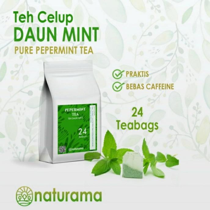 

TEH DAUN MINT CELUP 24 TEABAGS NATURAMA PURE PEPERMINT TEA