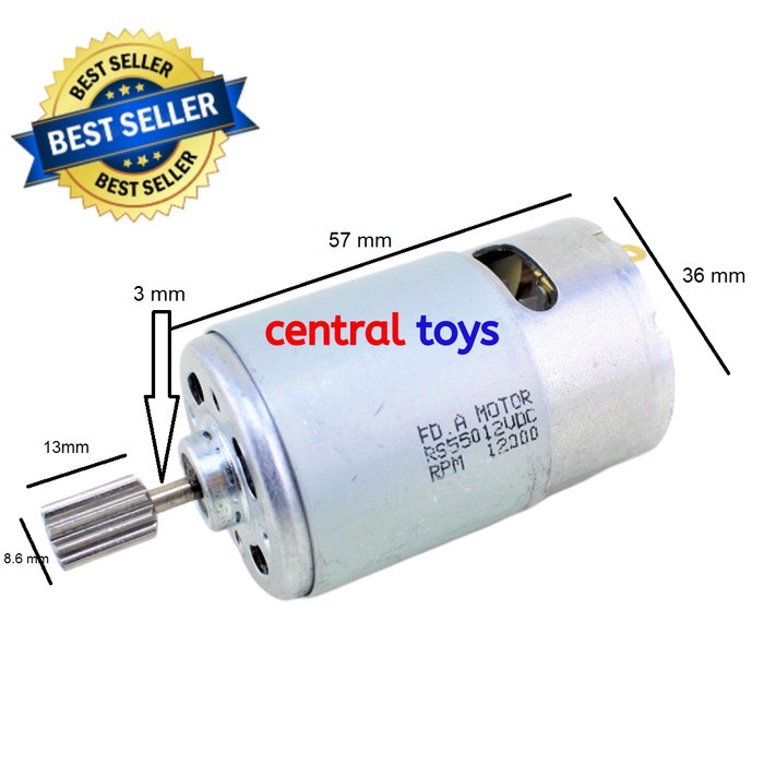dinamo gearbox mobilan aki anak/part motor/dinamo mobilan aki 12V