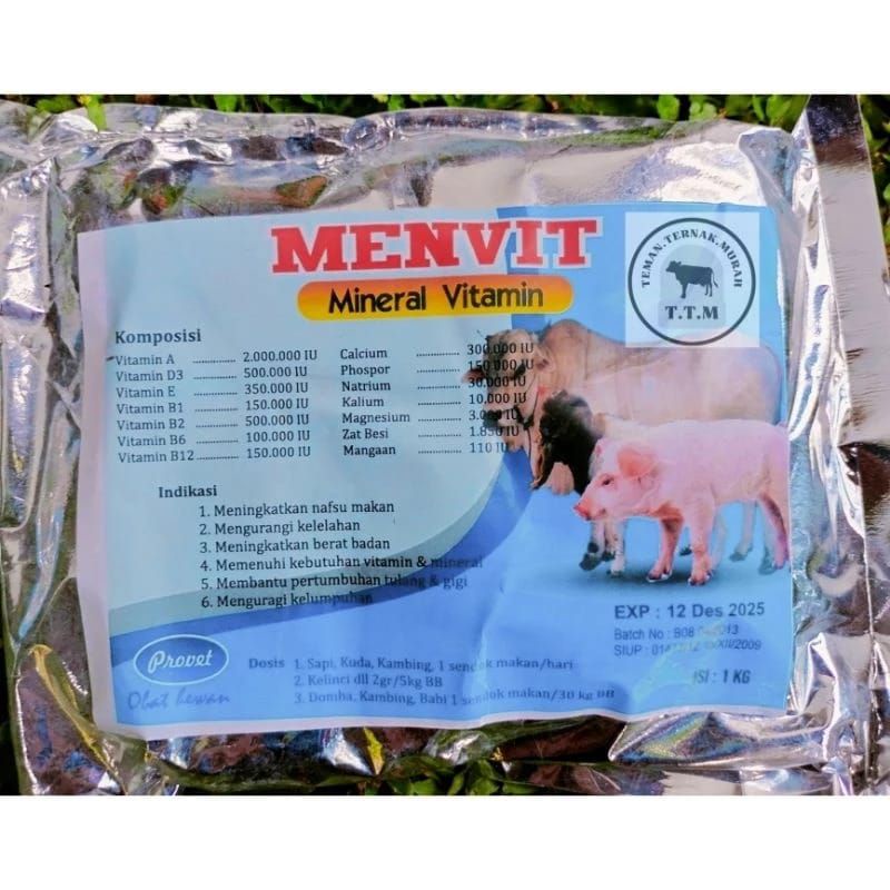 Premix Menvit 1kg - mineral vitamin sapi kambing