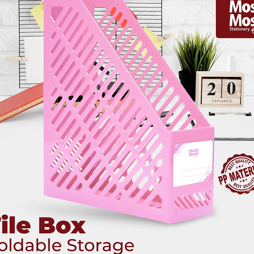 

[❤O◆J-P> File Box Moshi Foldable Storage Tempat Penyimpan Lipat Dokumen Kantormurahh.!!