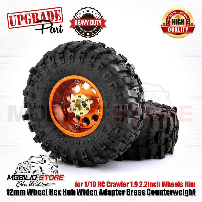 MUST HAVE 12 MM WHEEL HEX HUB WIDEN ADAPTER BRASS COUNTERWEIGHT FOR RC CRAWLER TERBARU