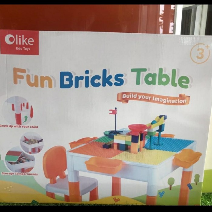 FLASH SALE MAINAN EDUKATIF LEGO FUN BRICKS TABLE OLIKE TERMURAH