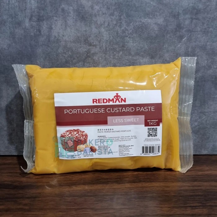 

Redman mooncake filling Portuguese Custard Less sweet 1kg lotus