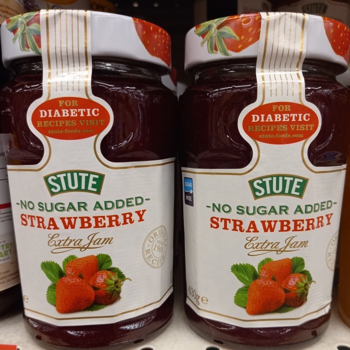 

STUTE DIABETIC STRAWBERRY JAM 430gr SELAI NO SUGAR ADDED 430gr