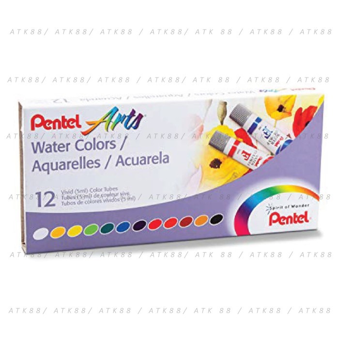 

Cat Air Pentel Arts 12 Water Colours (Wfrs-12)