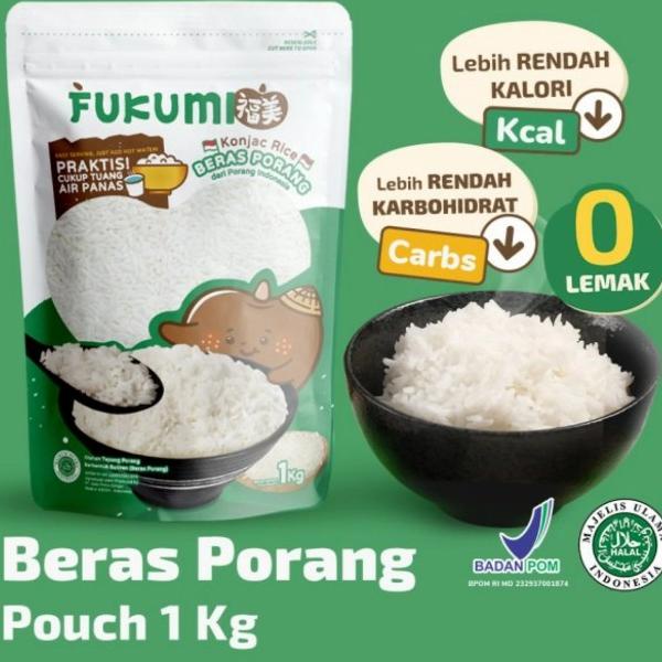 

%$%$%$%$] fukumi konjac rice pouch 1 kg beras porang / shirataki konjac rice
