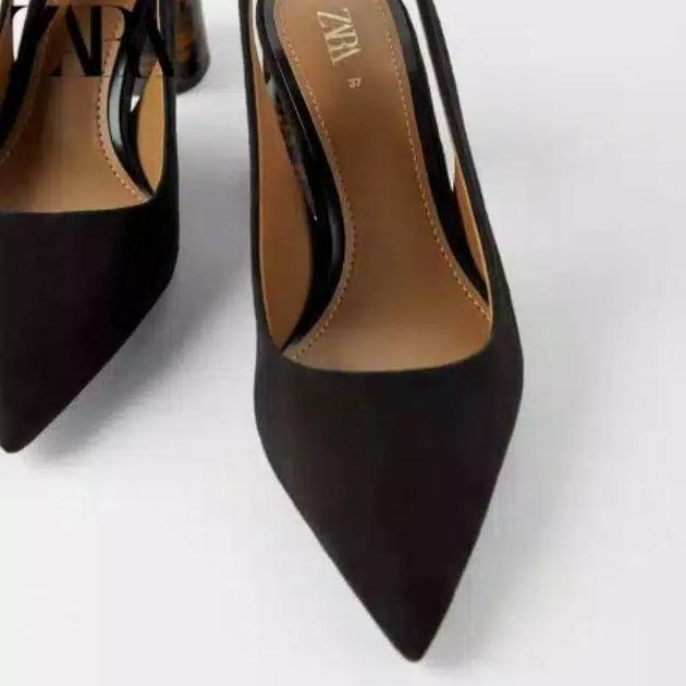 SEPATU WANITA ZARA TORTOISE HEELS SLINGBACK ORIGINAL IMPORT ZS 060