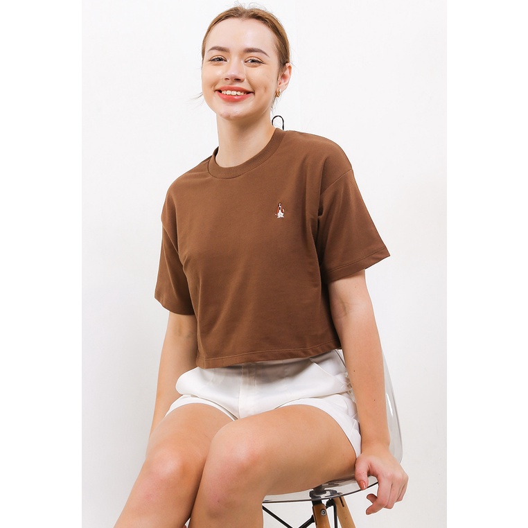 Kaos Hush Puppies Original Wanita Tshirt Unlined Lebaran Ori 100% Terlaris Vaia 2 Cropped Tee Women 