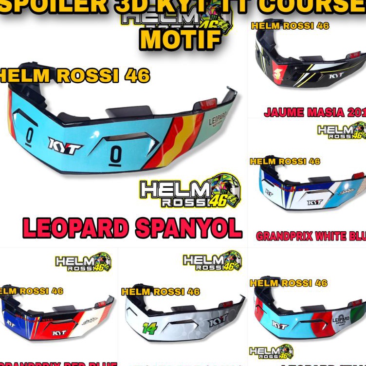 Lab30 Spoiler 3D KYT TT COURSE TTC Motif Dalla Porta Leopard Jaume Masia Tony Arbolino Venom Carnage