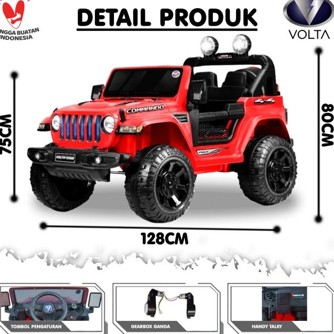 Mainan Anak Mobil Aki Jeep Commando - Volta 5088