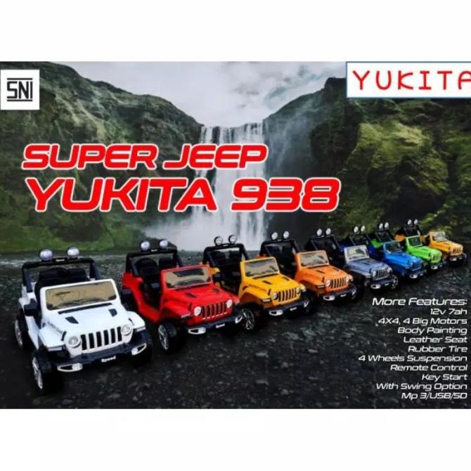 Yukita 938 Rubicon Mobil Aki Jeep Mainan Anak