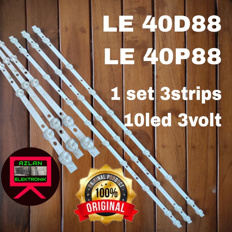 BACKLIGHT LED TV AKARI 40" LE 40D88 LE 40P88 10led 3volt