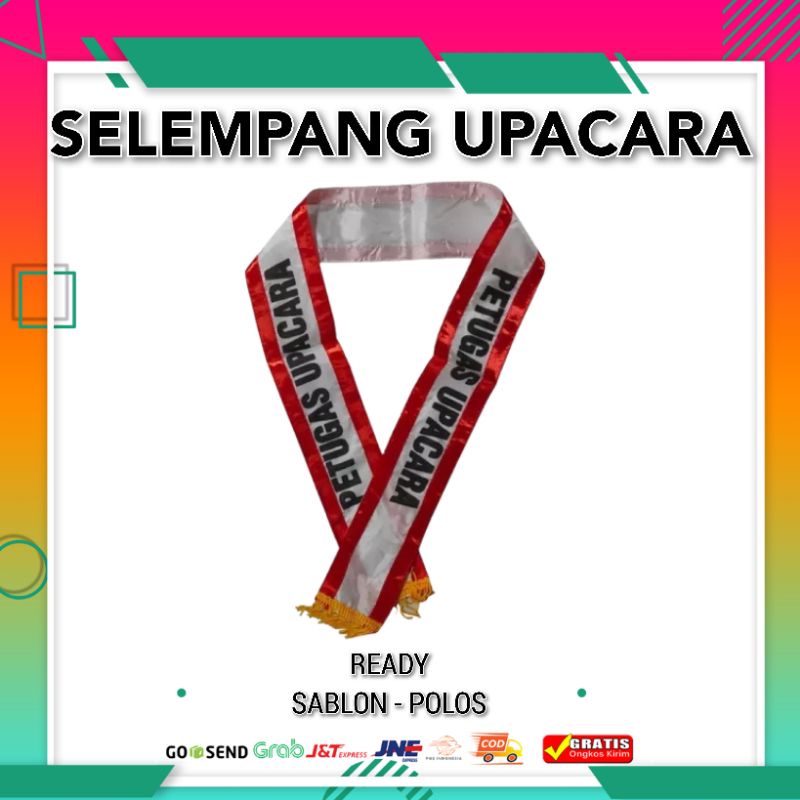 Selempang Petugas Upacara Sablon | Slempang Upacara Bendera | Selendang Upacara Bendera