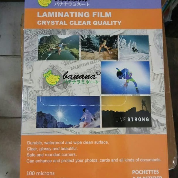 

TERMURAH plastik laminating ukuran A4 merk banana 1 pack isi (100)