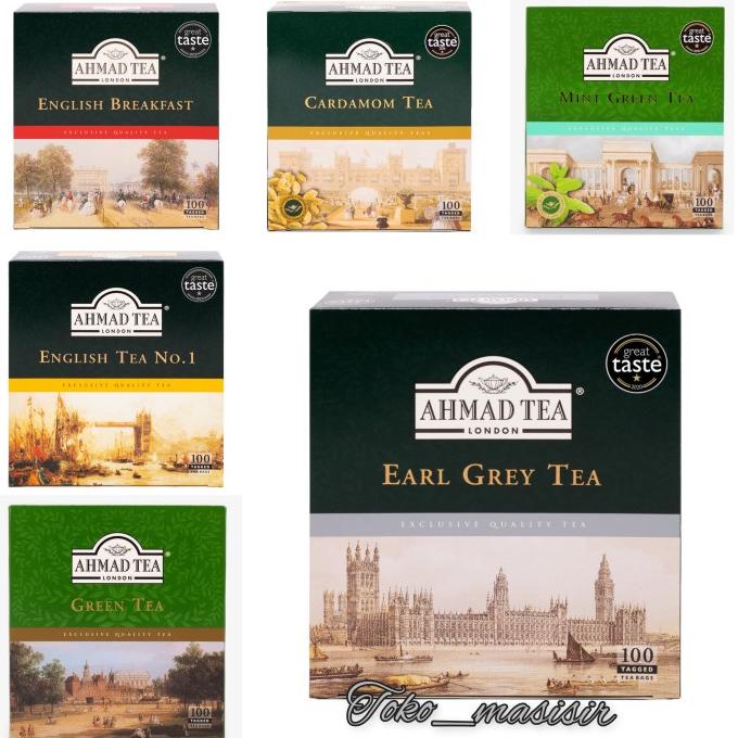 

Ahmad Tea 100 Teabags(Kantong) - Earl Grey English Breakfast Mint Dll