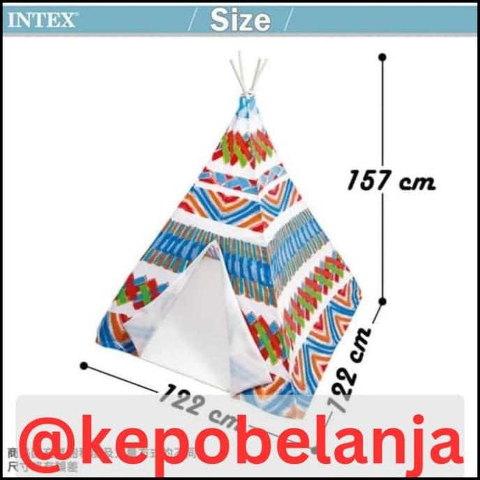 Tenda Intex 48629 Mainan Anak Model Indian Teepee Play Tent Murah Githaabe