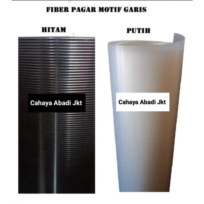 Fiber Glass Pagar Hitam Garis Lebar120Cm