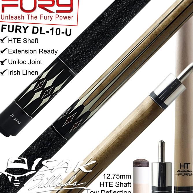 Fury Dl-10 Maple Pool Cue - 13 Mm - Billiard Stick Stik Biliar Bilyar