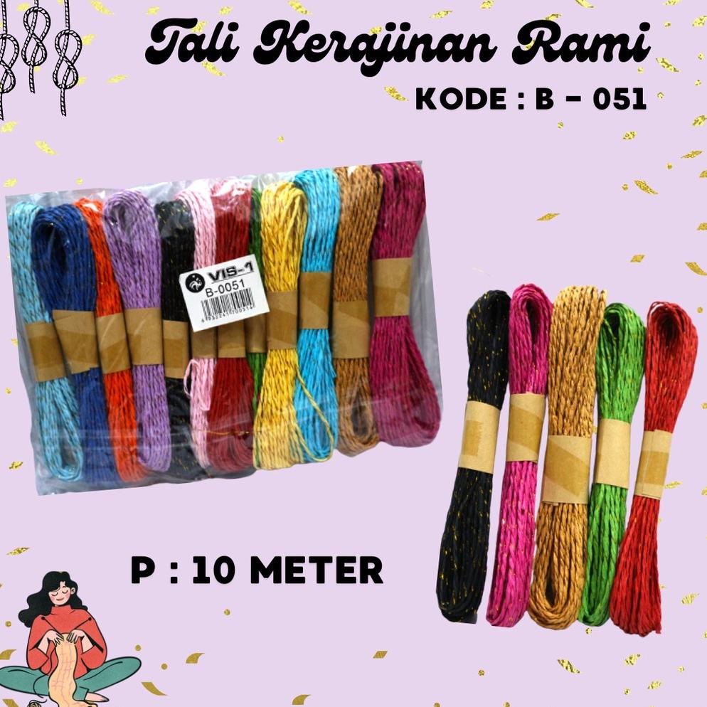 

ERA131 Tali Kerajinan Kertas Rami/Jute Ribbon/Tali Vintage/aksesoris/craft B-0051 *