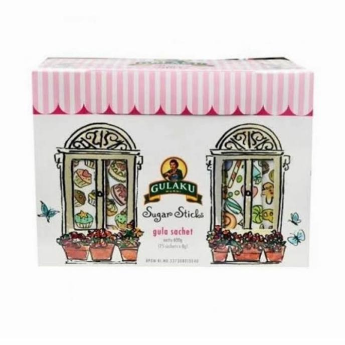 

] GULAKU WHITE SUGAR STICK 600 gr gula pasir putih sachet gulaku