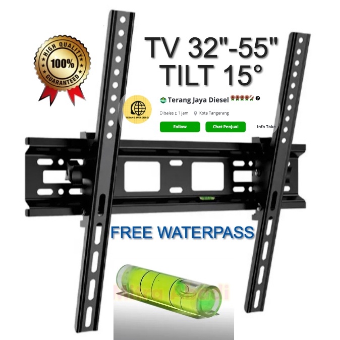 REKOMENDASI Bracket Braket Breket LED TV 32 inch - 55 inch Braket TV LED