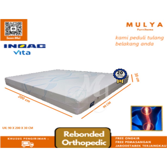 Bestseller Kasur Inoac Rebonded Orthopedic Vita Foam Uk 90X200