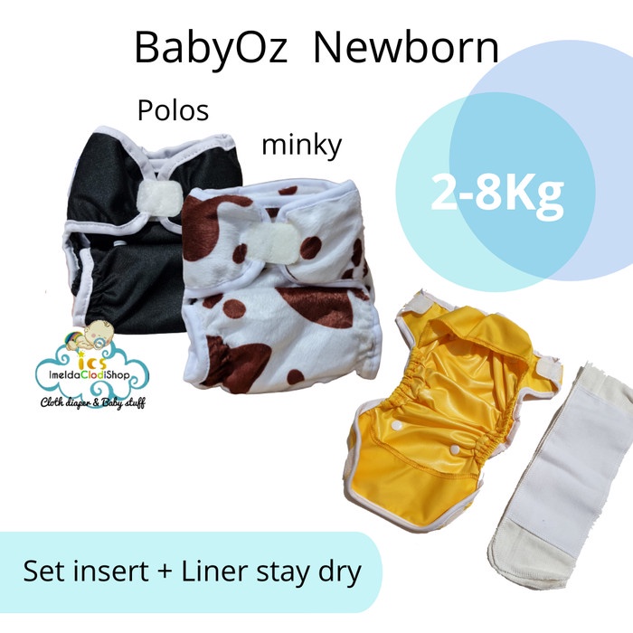 (Tanpa insert) clodi Baby oz newborn tanpa insert BabyOZ cover