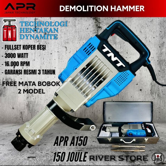 Mesin Jack Hammer APR JAPAN A150 AVT & TNT Demolition Hammer Drill