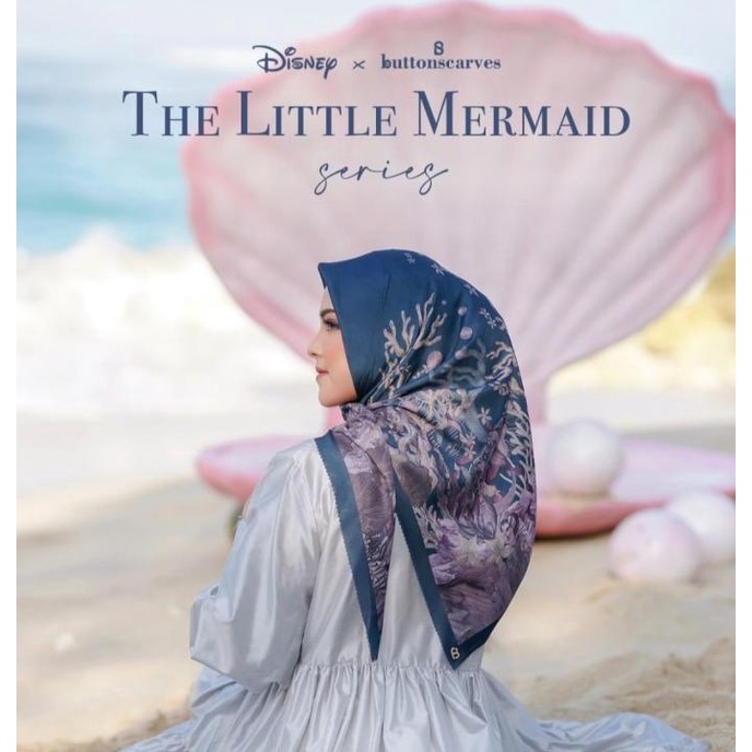 Sale Buttonscarves Disney Tea Rose, Deep Ocean, Marine, Sorbet, Mustard Termurah