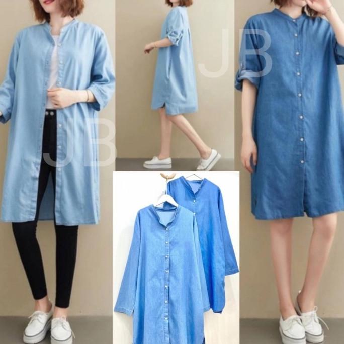 baju tunik wanita Denim