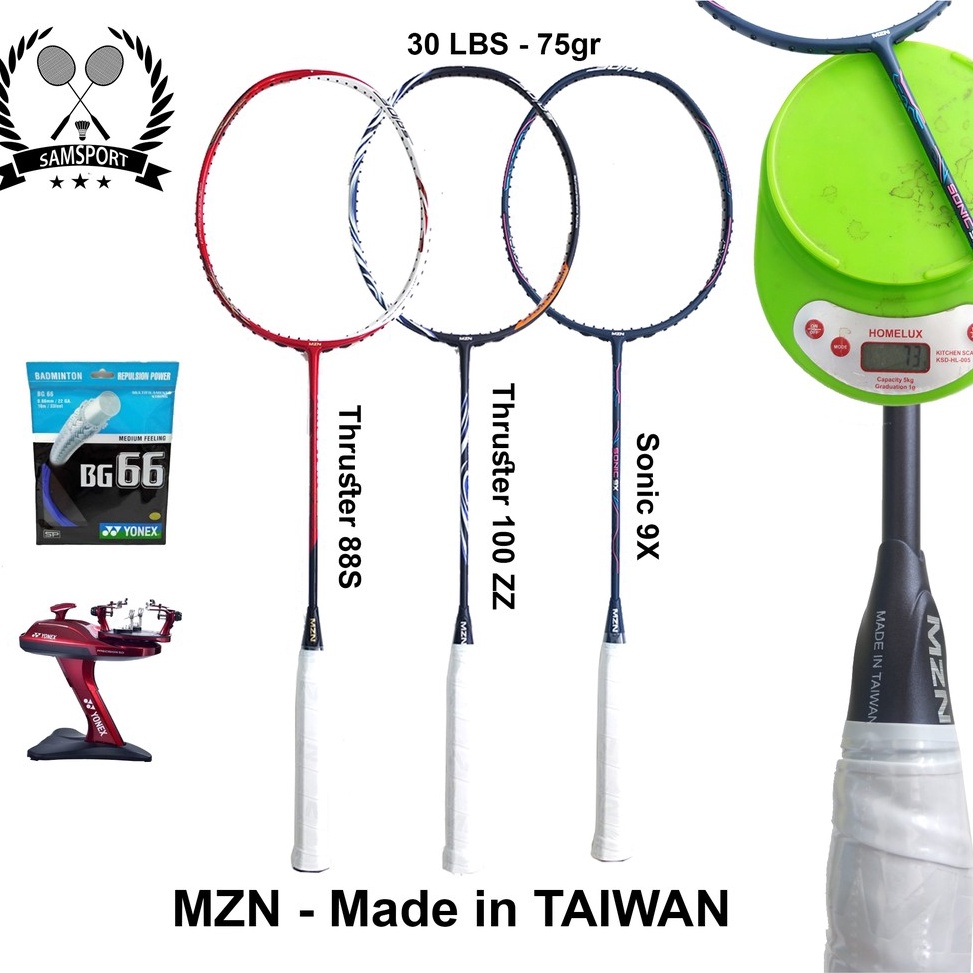Paling Diminati.. RAKET BADMINTON BULUTANGKIS MZN 30LBS mizuno 75gr