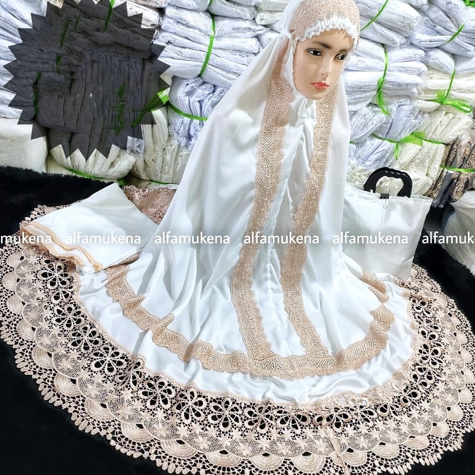 Segera Dapatkan Mukena dewasa andin ikatan cinta jumbo kd full renda seroja terbaru mukena prada pri