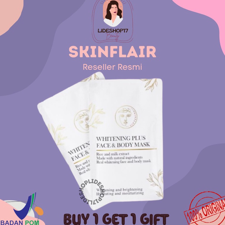 Promo Max8e8Ds [DISTRI] (BUY 1 FREE GIFT) READY‼️ BPOM✅ SKINFLAIR WHITE GLOW MASK