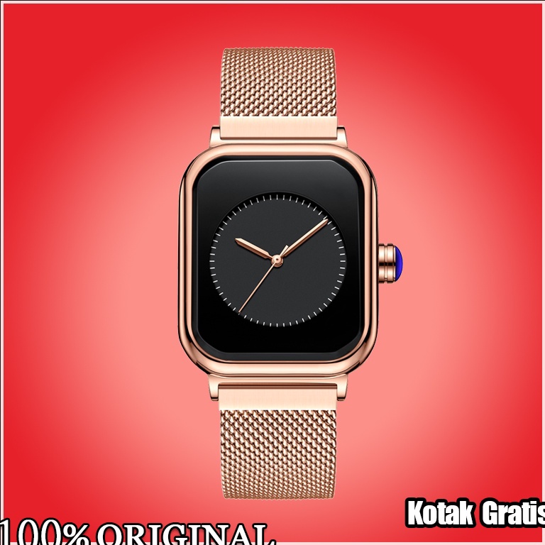 Sale Terbatas.. VaVa Voom 2391 Jam Tangan Wanita Mode Bisnis Display Kuarsa Jam Wanita Tali Jala Tah