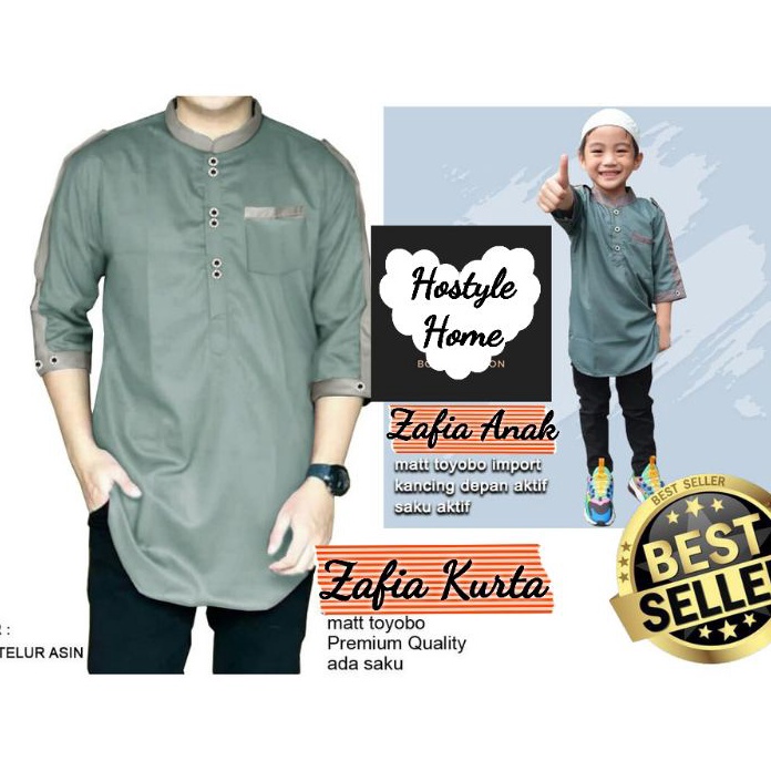 Ready Stock BAJU KURTA KOKO ANAK/DEWASA PRIA LAKI MUSLIM MURAH LENGAN 3/4 UKURAN SIZE S, M, L , XL, 