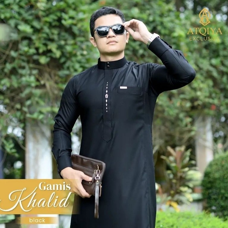 Terbatas?? NEW ATQIYA MOTIF KHALID  / Gamis pria dewasa / Jubah laki-laki lengan panjang / Busana Mu