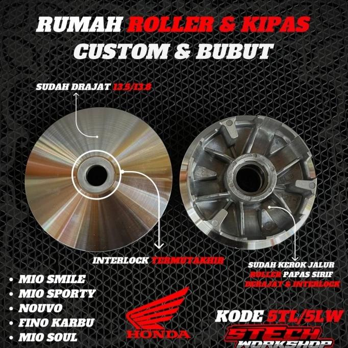 PULLEY SET RUMAH ROLLER MIO SPORTY MIO SMILE MIO SOUL CUSTOM BUBUT