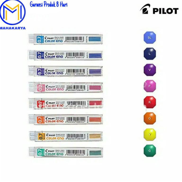 

➴ Isi Pensil Mekanik Color Eno Pilot Warna Warni [ 1 Tube ] 87