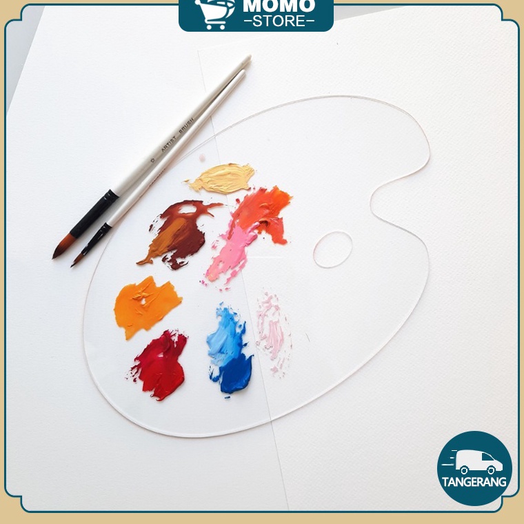 

➟ 丨20*30CM丨Palet Lukis Akrilik Transparan Oval / Acrylic Palette / Palet Bening Super Promo