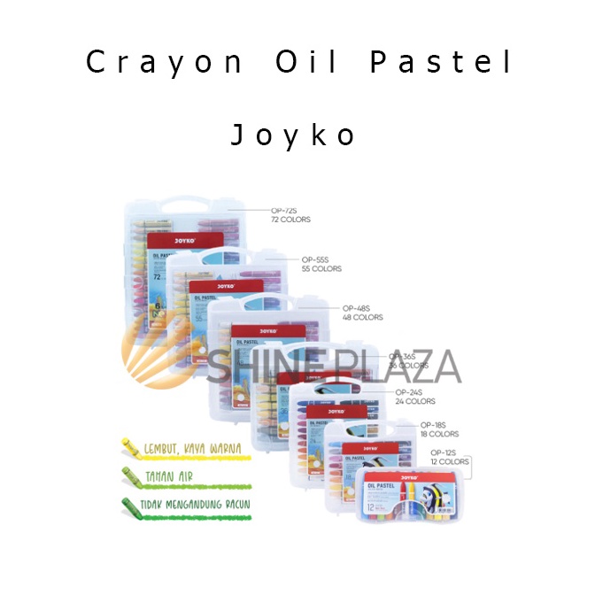 

WTGYG Crayon Joyko TiTi 12 18 24 36 48 55 72 Warna - Krayon Oil Pastel Color 45