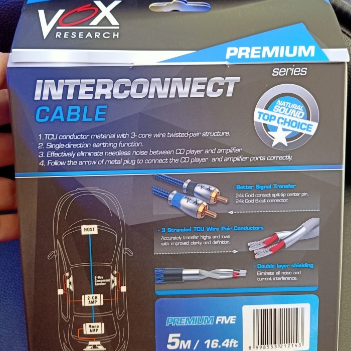 kabel rca vox premium 1 meter cikacika321