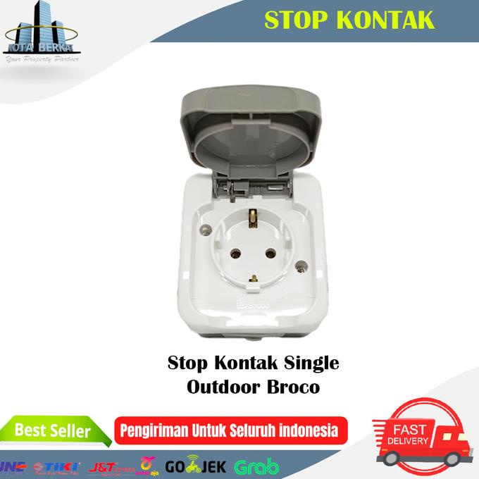 =+=+=+] STOP KONTAK TUTUP SINGLE / STOP KONTAK OUTDOOR BROCO