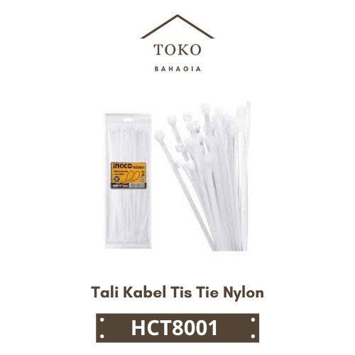 

Bestseller Tali Kabel Tis Tie Nylon (80Cm Putih)100-Pcs Cable Ties Ingco Hct8001