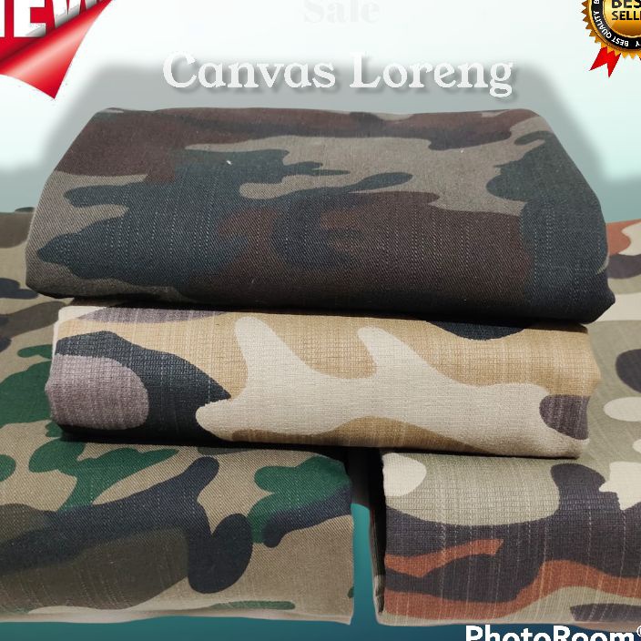Ready Stock.. Bahan Kain Kanvas Loreng, Loreng Tni, Canvas TNI, Kanvas Canvas Terpal Tebal