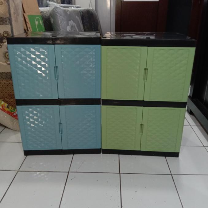 LEMARI PAKAIAN PLASTIK 2 SUSUN