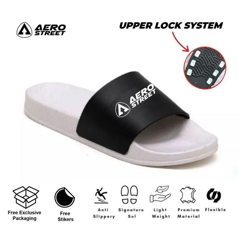 Qnd385 Sandal Slop Pria Wanita Original Sandal Santai Anti Slip Tahan Air Size36_43 Aerostreet Promo