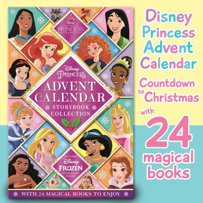 HOT SALE DISNEY PRINCESS ADVENT CALENDAR STORYBOOK COLLECTION TERLARIS