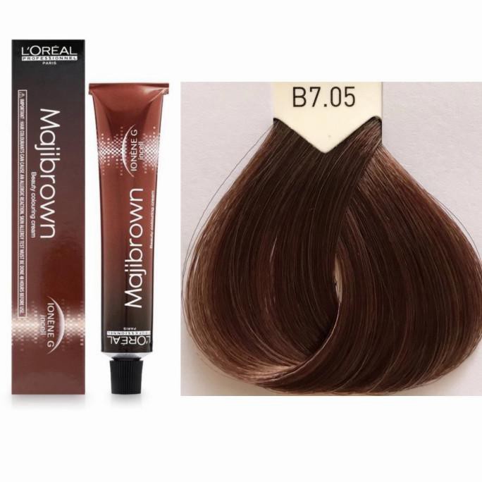 Loreal Majibrown B7.05 series Cat rambut L'oreal + oxydant campuran