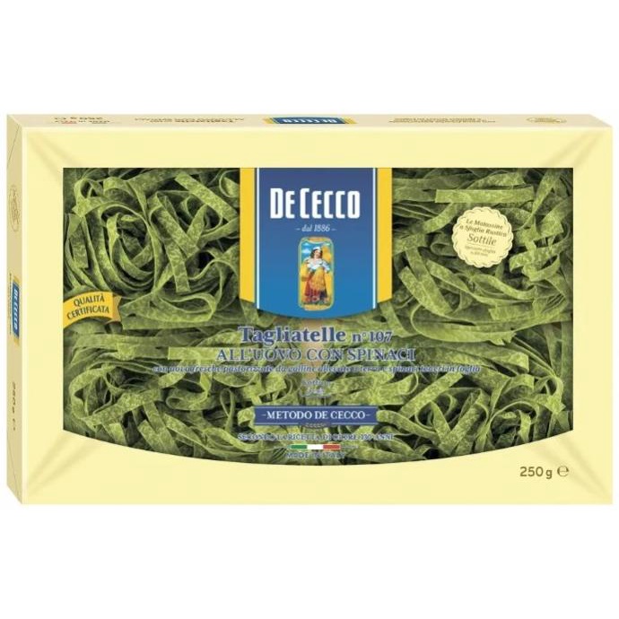 

De Cecco Tagliatelle No 107 All'uovo Con Spinaci Mie Pasta Bayam 250gr